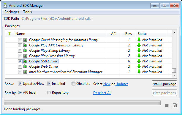  Android Sdk Manager -  7