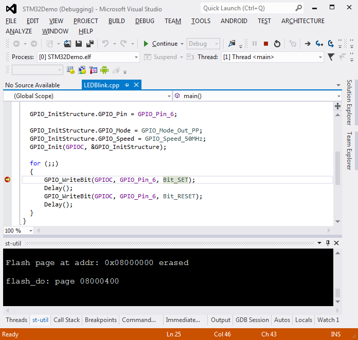 STM32 Debugging With Texane/ST-Link And VisualGDB | VisualGDB Tutorials