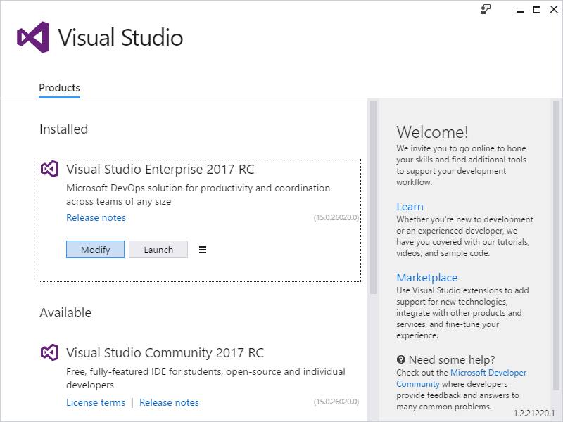 VisualGDB Installing Visual C Support