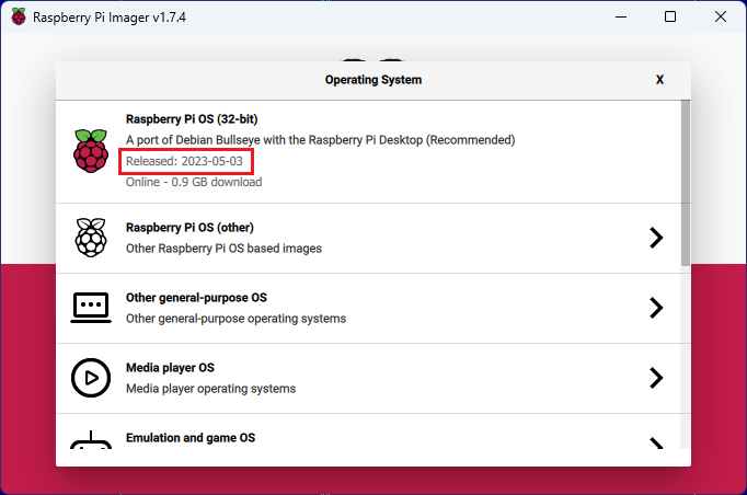 Change Raspberry Pi Operating System