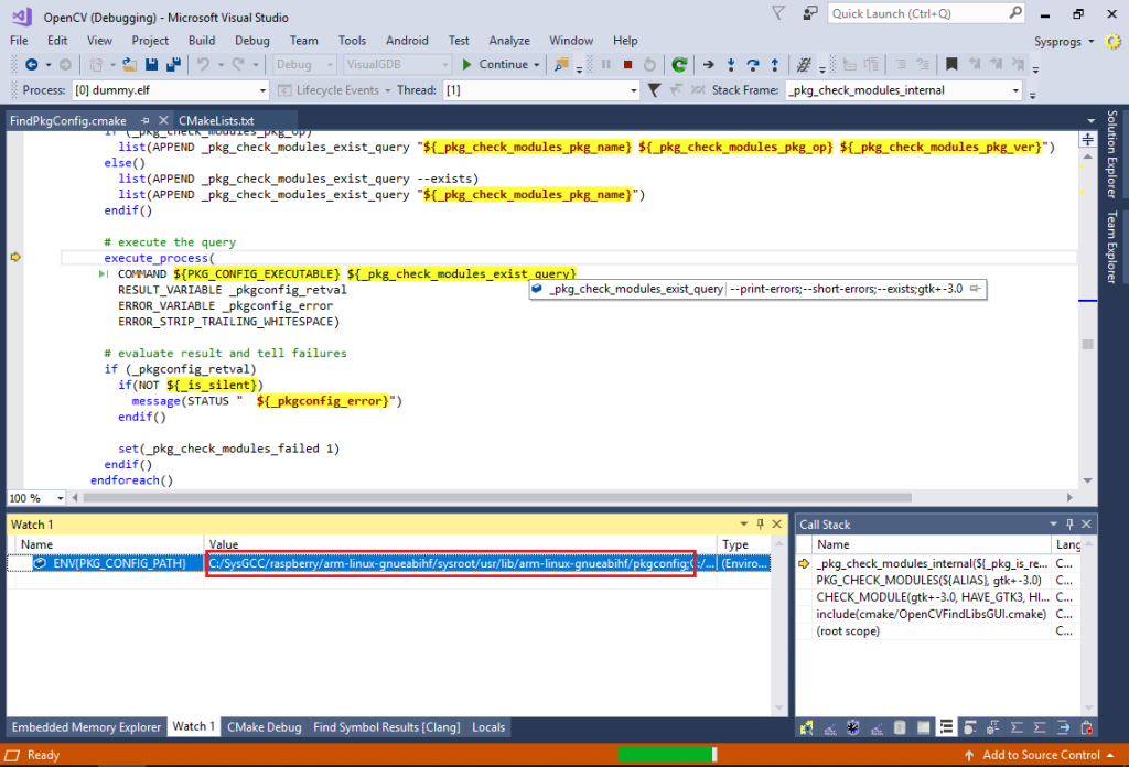 Cross-compiling OpenCV 3 For Raspberry Pi 2 – VisualGDB Tutorials