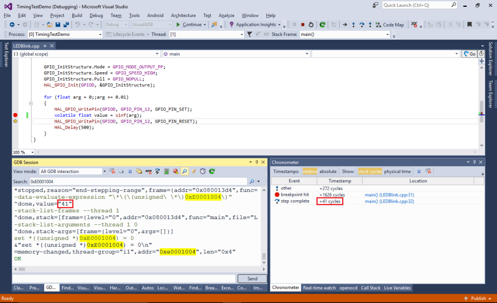 Using Chronometer to Quickly Analyze your Program Timing – VisualGDB ...