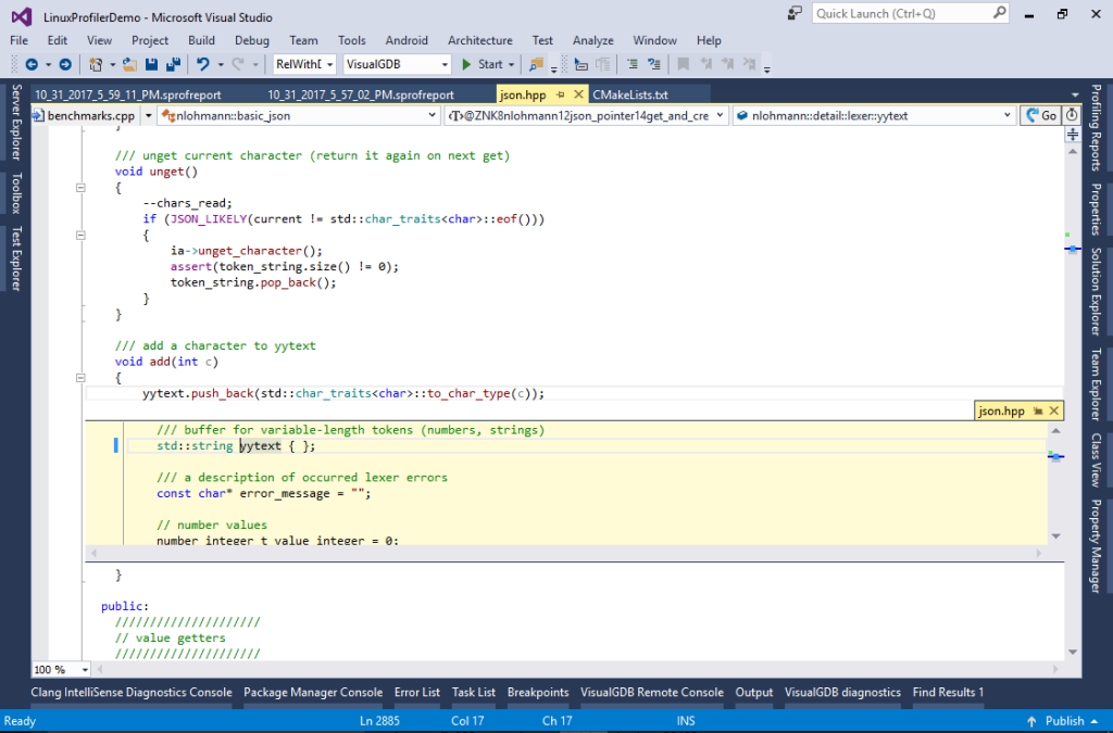 Profiling Linux C++ Code with Visual Studio VisualGDB Tutorials