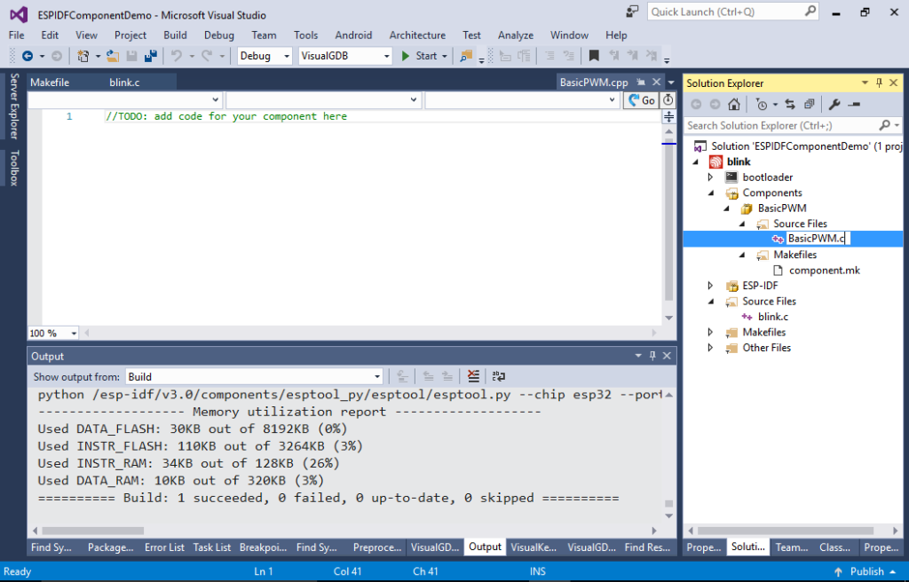 Creating and Referencing Custom ESP-IDF Components – VisualGDB Tutorials
