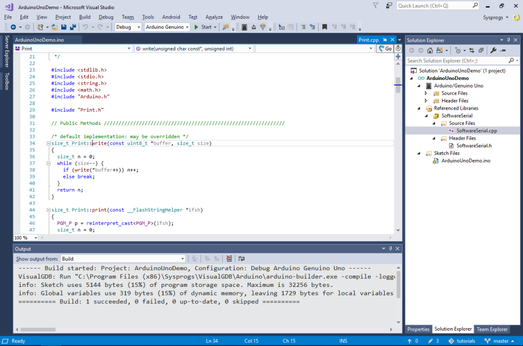 Developing Arduino Projects with Visual Studio – VisualGDB Tutorials