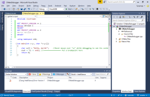 cmake visualgdb debugging scripts configured