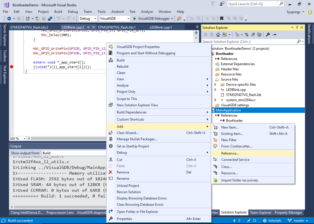 Creating Embedded Bootloader Projects With MSBuild – VisualGDB Tutorials