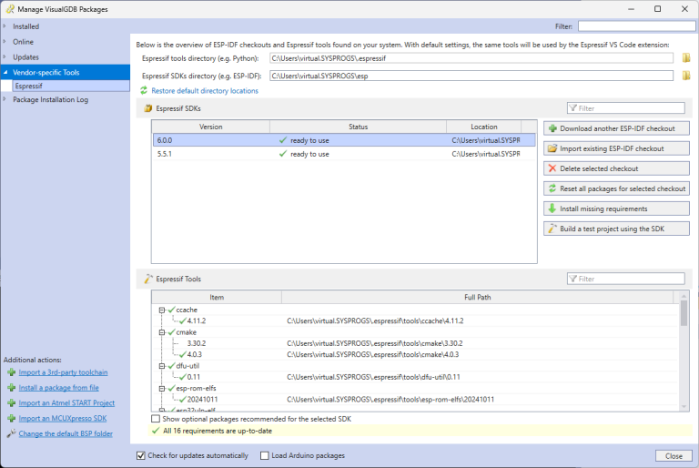 Consolidated ESP32 Toolchain – VisualGDB Documentation